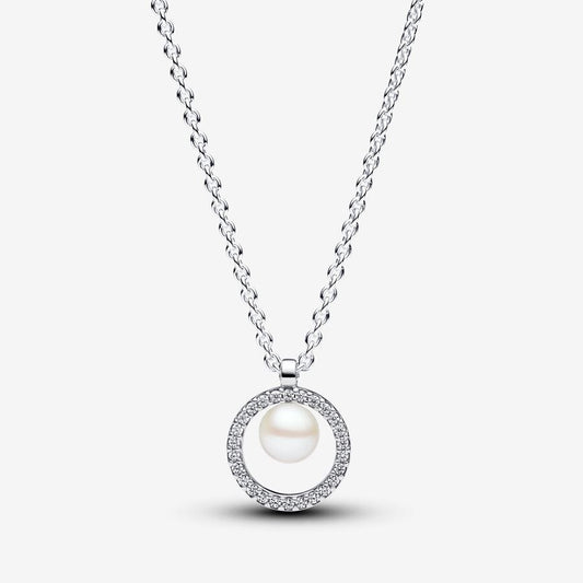 Freshwater Cultured Pearl & Pavé Collier Necklace